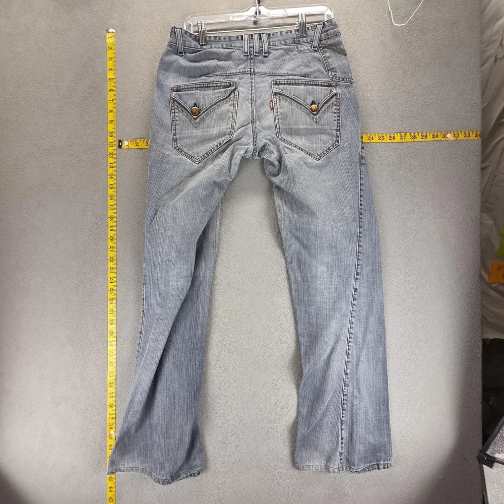 Vintage Levis Engineered Jeans Mens Blue Twisted Flap Pockets Zip Fly Fits 30x32